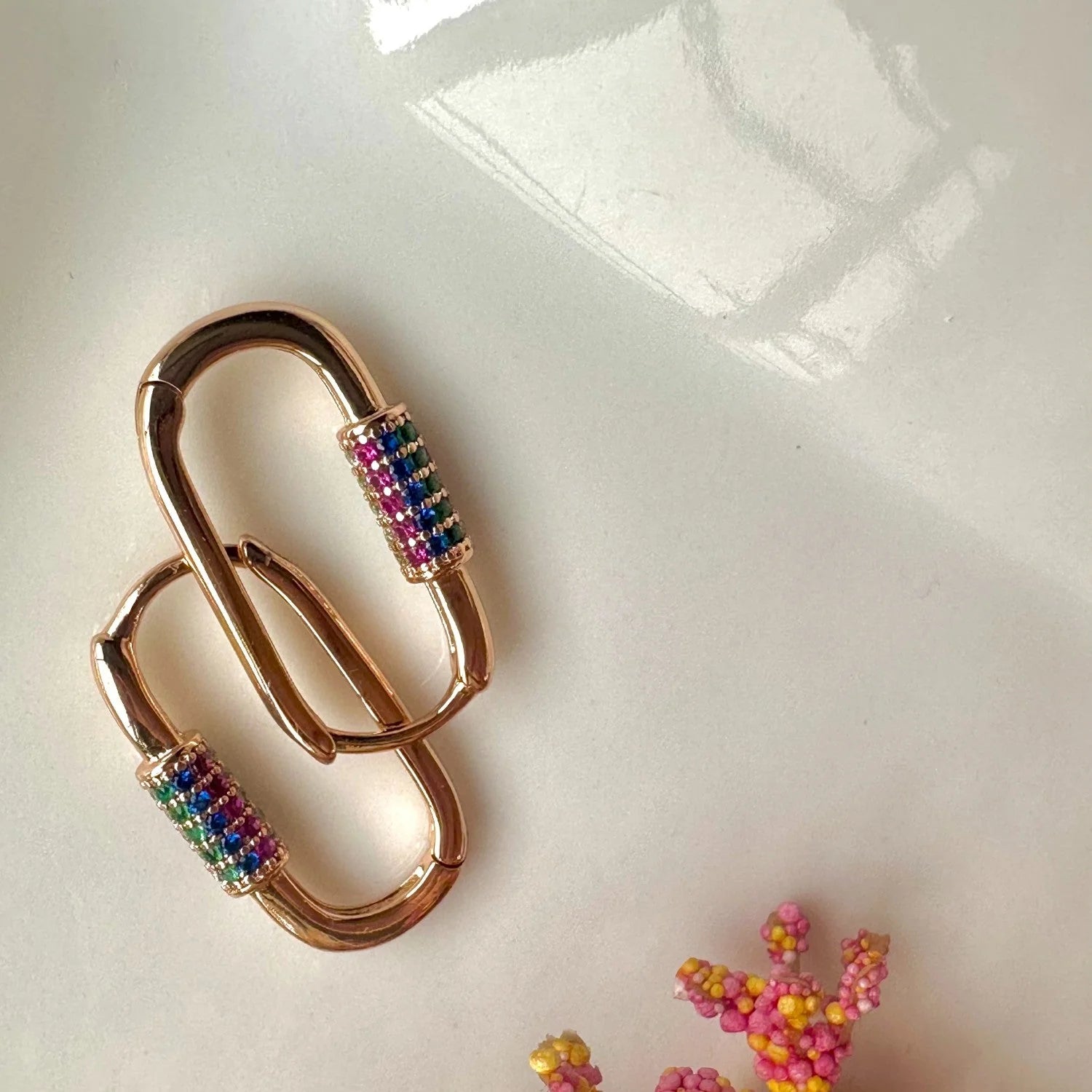 Multi Rainbow Long Hoops GT10