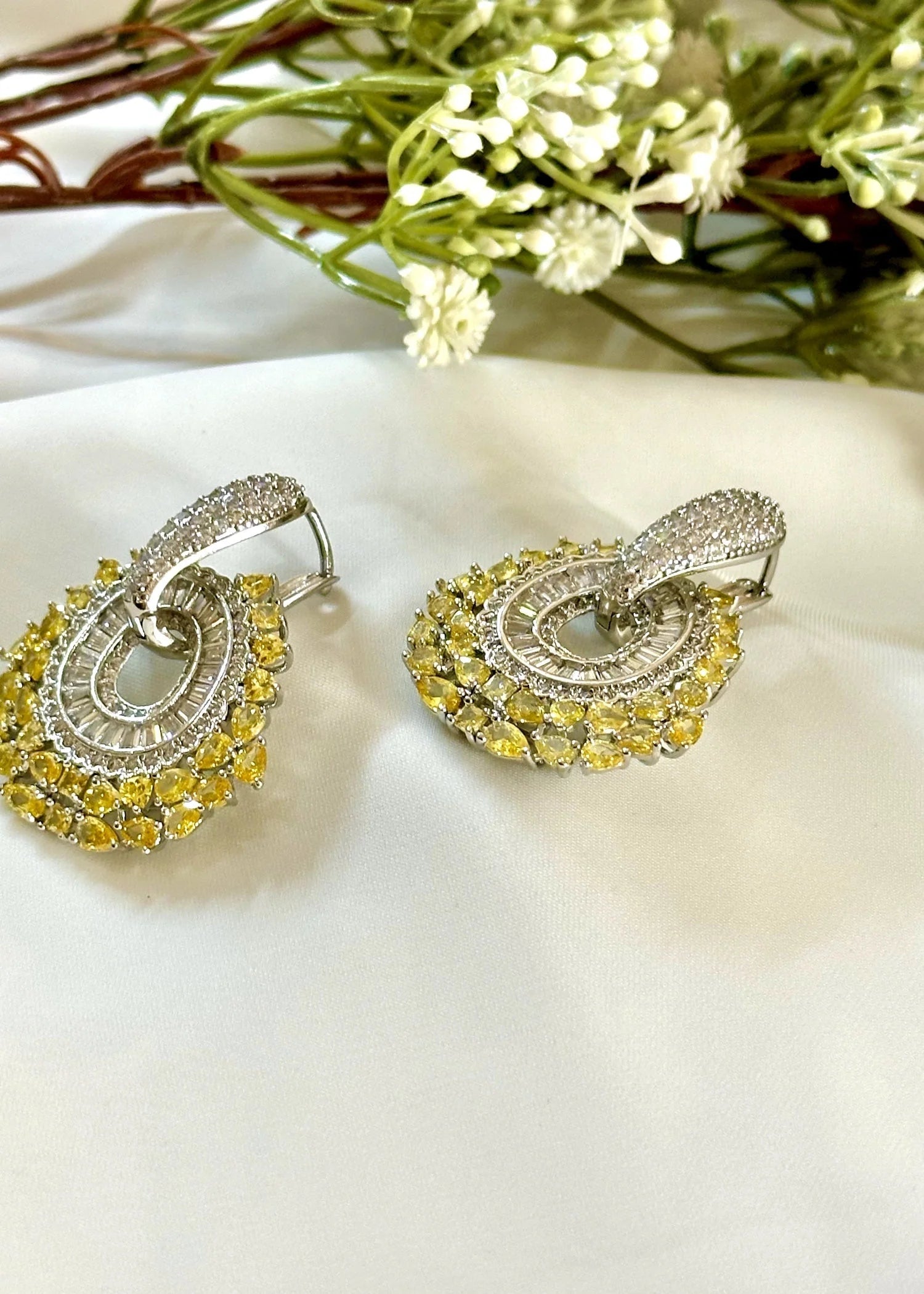 Yellow Swirl Earrings GT67