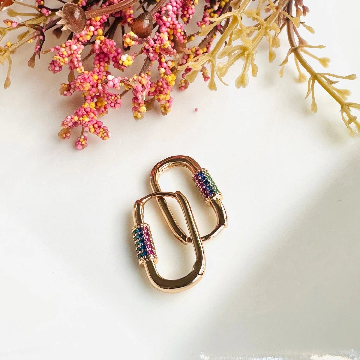 Multi Rainbow Long Hoops GT10
