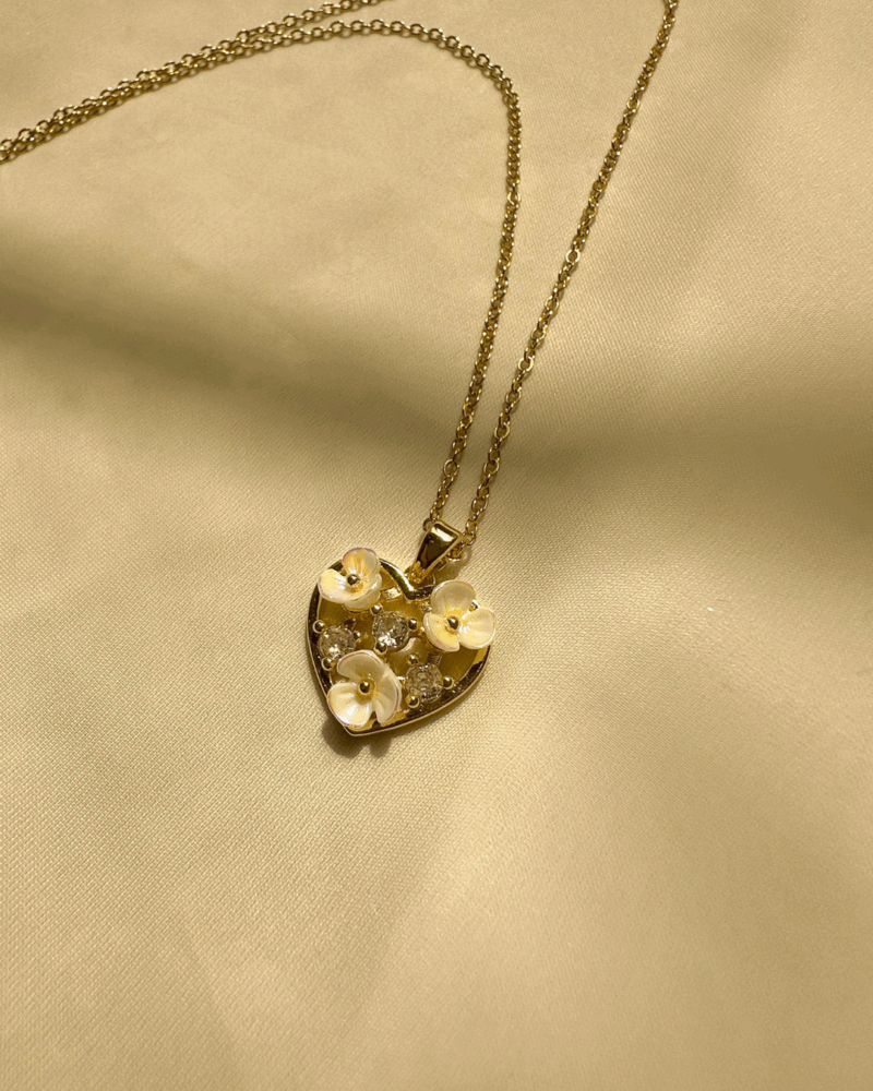 Floral Heart Necklace - Image 2