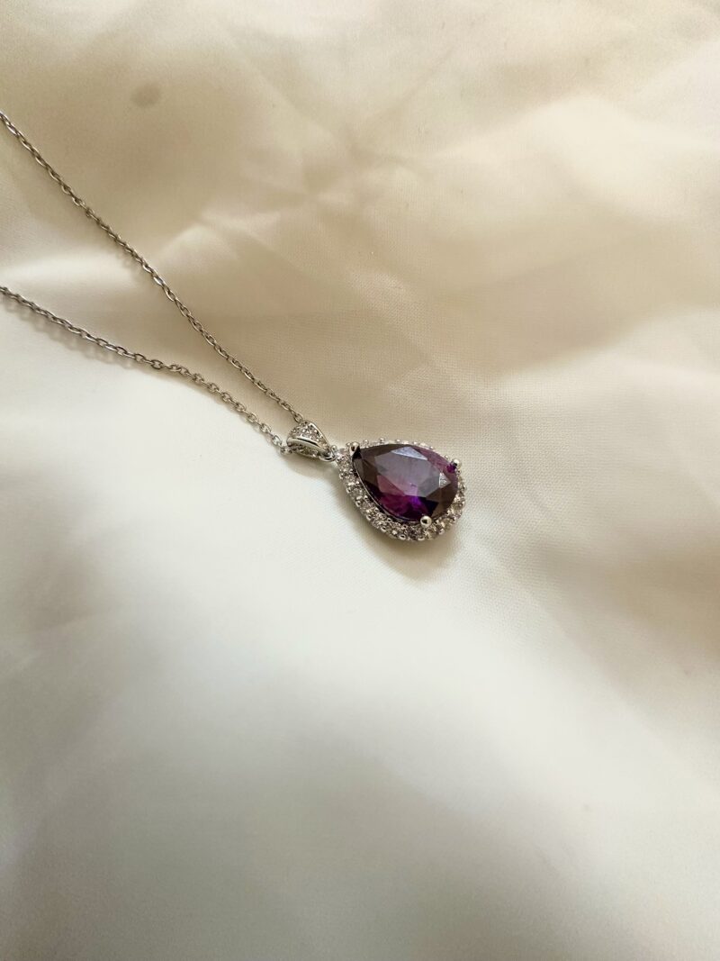 Violet Teardrop Necklace