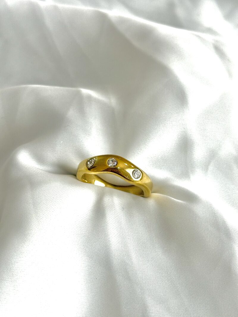 White Stone Studded Ring