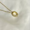 Twist & Hoop Necklace (Skinny Chain)